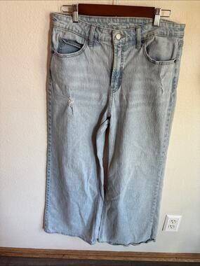 OLD NAVY Jeans Extra High Rise Sky-Hi A-Line Wide Leg Jeans Slimming Pockets 12